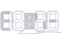 ; LED-Funk-Wanduhren mit Temperaturanzeigen, Kompakte 3D-Wand- und Tischuhr mit 7-Segment-LED-Anzeige LED-Funk-Wanduhren mit Temperaturanzeigen, Kompakte 3D-Wand- und Tischuhr mit 7-Segment-LED-Anzeige 