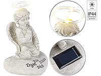 Lunartec Schutzengel-Figur mit Solar-LED-Licht, 7 LEDs, 20 cm, IP44