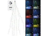 Lunartec Christbaum-Überwurf-Lichterkette, 240 bunte LEDs, 6 Girlanden, je 4 m