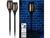 Lunartec 2er-Set LED-Solar-Gartenfackeln mit Flammen-Effekt und Akku, 58 cm; LED-Solar-Wegeleuchten LED-Solar-Wegeleuchten LED-Solar-Wegeleuchten LED-Solar-Wegeleuchten