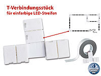 Lunartec T-Verbindungsstück für LED-Streifen der Serie LE, IP44; LED Lichtschläuche LED Lichtschläuche LED Lichtschläuche 