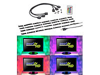 Lunartec TV-Hintergrundbeleuchtung mit 4 RGB-Leisten für 117  177 cm, USB