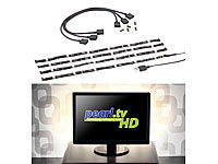 Lunartec TV-Hintergrundbeleuchtung mit 4 Leisten für 61  111 cm, warmweiß, USB; LED-Lichtbänder LED-Lichtbänder 