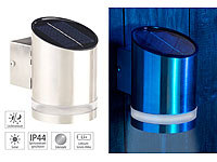 Lunartec Elegante Solar-LED-Wandleuchte für den Außenbereich, Edelstahl, 20 lm; LED-Solar-Wegeleuchten LED-Solar-Wegeleuchten LED-Solar-Wegeleuchten LED-Solar-Wegeleuchten 