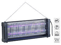 Lunartec UV-Insektenvernichter mit Rundum-Gitter, 2 UV-Röhren, 2.000 V, 40 Watt; Solar-Outdoor-Leuchten mit RGB-CCT-LEDs, App und WLAN-Gateway 