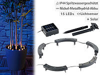 Lunartec Solar-Rundum-Licht für Pflanzen, 15 LEDs, Dämmerungssensor, IP44; LED-Solar-Lichterketten (warmweiß), UV-Insektenvernichter LED-Solar-Lichterketten (warmweiß), UV-Insektenvernichter LED-Solar-Lichterketten (warmweiß), UV-Insektenvernichter