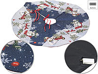 Lunartec Hochwertige Weihnachtsbaum-Ständer-Decke mit LED-Lichtern, rund, 90 cm