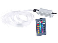 Lunartec Glasfaser-RGB-LED-Sternenhimmel mit Fernbedienung und 300 Lichtfasern