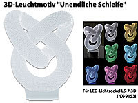 Lunartec 3D-Leuchtmotiv "Unendliche Schleife" für Deko-LED-Lichtsockel LS-7.3D; LED-Tischlampen mit PIR-Sensoren LED-Tischlampen mit PIR-Sensoren LED-Tischlampen mit PIR-Sensoren 