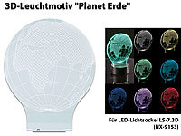 Lunartec 3D-Leuchtmotiv "Planet Erde" für Deko-LED-Lichtsockel LS-7.3D; LED-Tischlampen mit PIR-Sensoren LED-Tischlampen mit PIR-Sensoren LED-Tischlampen mit PIR-Sensoren 