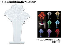 Lunartec 3D-Leuchtmotiv "Rosen" für Deko-LED-Lichtsockel LS-7.3D