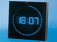 ; LED-Funk-Wanduhren mit Temperaturanzeigen 