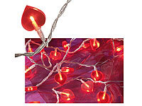 Lunartec LED-Motiv-Lichterkette "Love", 20 rote Herzen, 340 cm