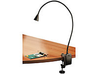 Lunartec LED-Grill-, BBQ & Arbeits Schwanenhals-Lampe mit Schraubklemme