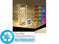 Lunartec Nachttischlampe RGBW, Tischlampe mit Fernbedienung