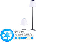 Lunartec Solar-LED-Tisch & Stehleuchte, 1,6 W, 50 lm, IP44 (Versandrückläufer); Stehlampen, LED-Solar-Dachrinnenleuchten mit PIR-Sensoren & Nachtlicht-Funktion Stehlampen, LED-Solar-Dachrinnenleuchten mit PIR-Sensoren & Nachtlicht-Funktion 