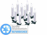 Lunartec 10er-Erweiterungs-Set FUNK-Weihnachtsbaum-LED-Kerzen,Versandrückläufer