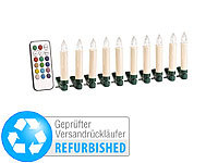 ; Kabellose, dimmbare LED-Weihnachtsbaumkerzen mit Fernbedienung und Timer 