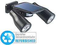 Lunartec Solar-Strahler mit 2 LED-Lampen und PIR-Sensor, Versandrückläufer; Solarleuchten, LED-StrahlerLED-SolarleuchtenSolar-LED-StrahlerSolarstrahlerGartenstrahlerSolarwandaußenleuchtenSolar-Wand-AußenleuchtenSolar-Außen-StrahlerLED-AußenstrahlerWandlampen SolarAußenstrahlerLED-Solarstrahler mit Bewegungsmelder für Außenbereiche, wasserdicht Panels außen draußenLED-SolarstrahlerSolaraußenleuchten mit BewegungsmeldernWandleuchten für Hauseingänge Türen Höfe Eingangsbereiche EIngänge Gärten Terrassen Balkone  FluterPIR-Bewegungs Gartenlampen Gartenlichter Solarfluter Wandlamps Spotlichter Motion OutdoorWandstrahler betrieben mit SolarenergieWandstrahlerAußenwandleuchtenWandleuchtenAußen-Wandlichter 