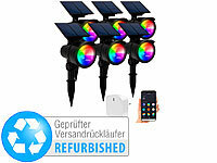 Lunartec 6er-Set RGB-CCT-LED-Spot mit Bluetooth inkl. Gateway,Versandrückläufer