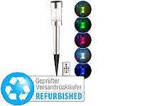 Lunartec Solar-RGB-LED-Wegeleuchte, Lichtsensor, Versandrückläufer; LED-Solar-Wegeleuchten LED-Solar-Wegeleuchten 