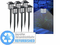 Lunartec Solarlampen-Set, LED-Solar-Gartenbeleuchtung