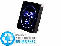Lunartec Wanduhr Temperatur, Design-Funk-Wanduhr