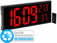 ; LED-Funk-Wanduhren mit Temperaturanzeigen LED-Funk-Wanduhren mit Temperaturanzeigen 