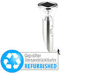 Lunartec Solar-LED-Wandlampe aus Edelstahl mit PIR-Sensor (Versandrückläufer)