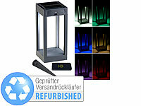 Lunartec Outdoor-Solar-Laterne, RGB+W-LEDs, Versandrückläufer; LED-Solar-Wegeleuchten LED-Solar-Wegeleuchten 