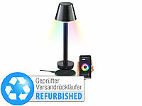 Lunartec Smarte Outdoor-Tischlampe, RGB-CCT-LEDs, App, Versandrückläufer; 3in1-Akku-LED-Leuchten 3in1-Akku-LED-Leuchten 