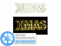 Lunartec LED-Schriftzug "XMAS" aus Holz & Spiegeln mit Timer, Versandrückläufer; LED-Solar-Lichterketten (warmweiß), LED-Lichterketten für innen und außenKabellose, dimmbare LED-Weihnachtsbaumkerzen mit Fernbedienung und Timer LED-Solar-Lichterketten (warmweiß), LED-Lichterketten für innen und außenKabellose, dimmbare LED-Weihnachtsbaumkerzen mit Fernbedienung und Timer 