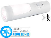 Lunartec 2in1-Nacht & Hand-Leuchte mit Akku, Versandrückläufer; LED-Batterieleuchten mit Bewegungsmelder LED-Batterieleuchten mit Bewegungsmelder 