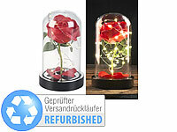 Lunartec Kunstrose, Blume mit LED-Beleuchtung, Edle Kunstrose