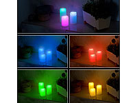 ; Akku-LED-Teelicht-Sets mit Ladestation 