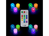 ; Akku-LED-Teelicht-Sets mit Ladestation 