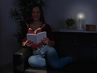 ; LED-Akku-Tischlampen mit PIR-Sensor, LED-Glühbirnen mit Akku und USB-Ladung 