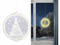 Lunartec Weihnachtliches Fenster-Licht mit Weihnachtsbaum-Motiv, Ø 16 cm; LED-Batterieleuchten mit Bewegungsmelder LED-Batterieleuchten mit Bewegungsmelder LED-Batterieleuchten mit Bewegungsmelder LED-Batterieleuchten mit Bewegungsmelder 