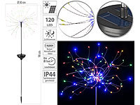 Lunartec Garten-Solar-Lichtdeko mit Feuerwerk-Effekt, 120 bunte LEDs, IP44