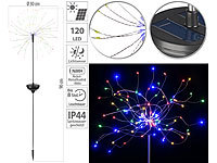 Lunartec Garten-Solar-Lichtdeko mit Feuerwerk-Effekt, 120 bunte LEDs, IP44; LED-Solar-Wegeleuchten LED-Solar-Wegeleuchten LED-Solar-Wegeleuchten LED-Solar-Wegeleuchten 