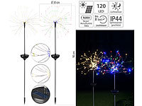 Lunartec Garten-Solar-Lichtdeko mit Feuerwerk-Effekt, Set aus warmweiß und bunt; LED-Solar-Wegeleuchten LED-Solar-Wegeleuchten LED-Solar-Wegeleuchten LED-Solar-Wegeleuchten 