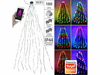 Lunartec Smarter LED-Tannenbaumüberwurf, 1,8 m, 180 RGB-IC-LEDs, App