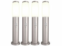 Lunartec Gartenleuchte 230V, Wegeleuchte Edelstahl, Gartenlampe 230V