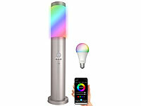 Lunartec Gartenlampe Stehlampe, Gartenlampe mit Bewegungsmelder