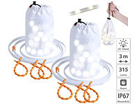 Lunartec 2er-Set 2in1-Outdoor-USB-LED Lichtschläuche, je 45 LED, 315 lm, IP67; LED-Lichtbänder