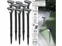 Lunartec 8er-Set Design-Solar-Wegeleuchten, Licht & Bewegungssensor, kaltweiß; LED-Solar-Wegeleuchten LED-Solar-Wegeleuchten LED-Solar-Wegeleuchten LED-Solar-Wegeleuchten 