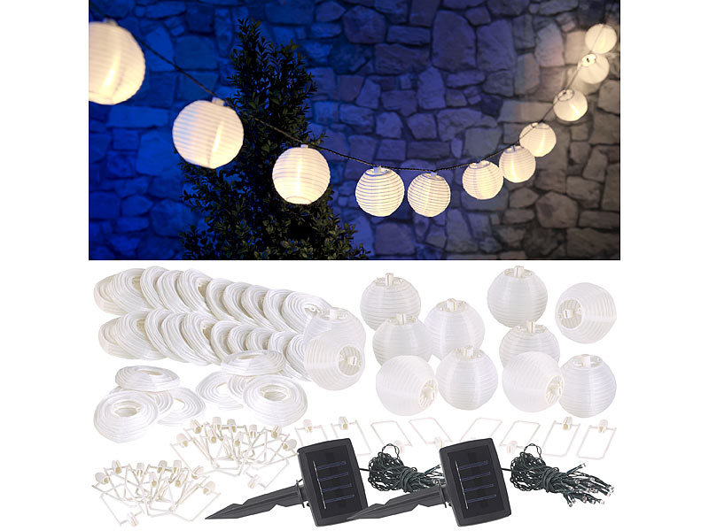 ; LED-Solar-Lichterketten (warmweiß) LED-Solar-Lichterketten (warmweiß) LED-Solar-Lichterketten (warmweiß) LED-Solar-Lichterketten (warmweiß) 