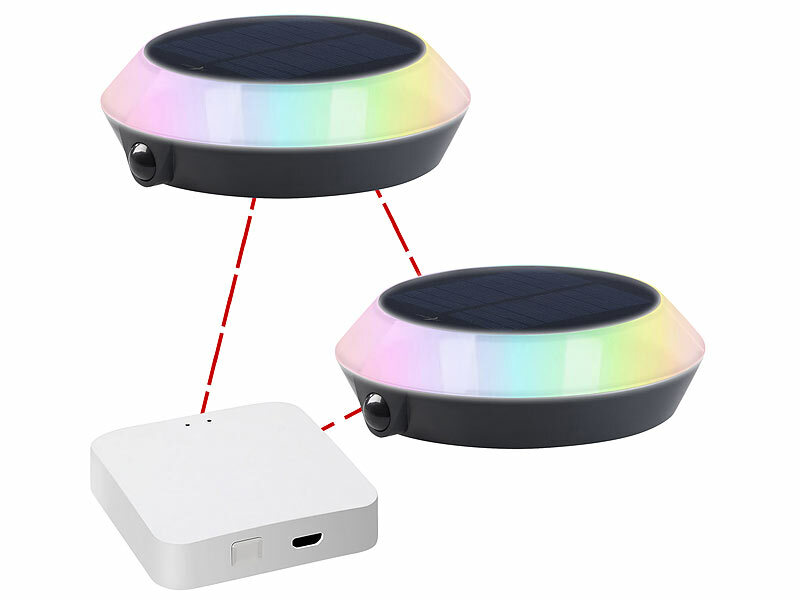 ; LED-Solar-Wegeleuchten mit Bewegungssensoren 