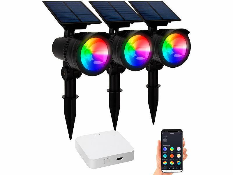 ; LED-Solar-Wegeleuchten mit Bewegungssensoren 