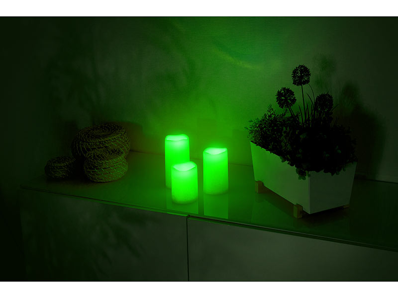 ; Akku-LED-Teelicht-Sets mit Ladestation 